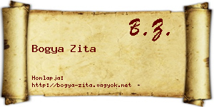 Bogya Zita névjegykártya