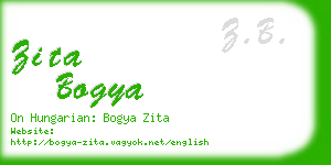 zita bogya business card